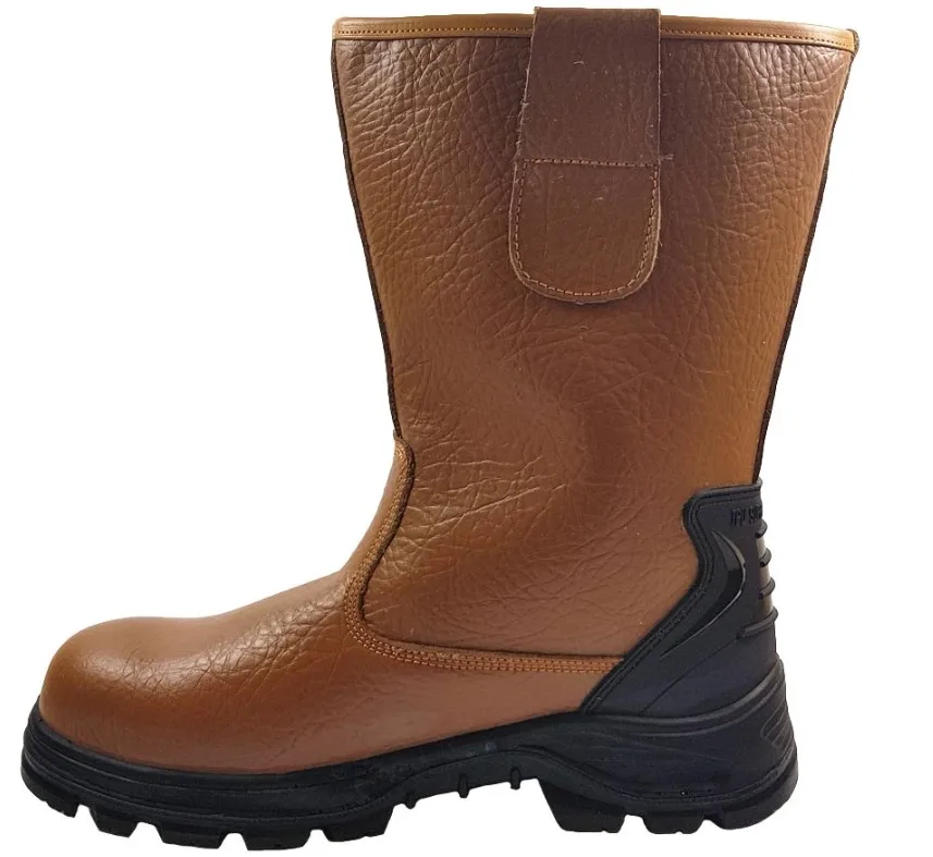 High quality tan waterproof high cut rigger boots safety boots with steel toe for construction worker or outdoor workers, Brown
High quality tan waterproof high cut rigger boots safety boots with steel toe for construction worker or outdoor workers, Brown