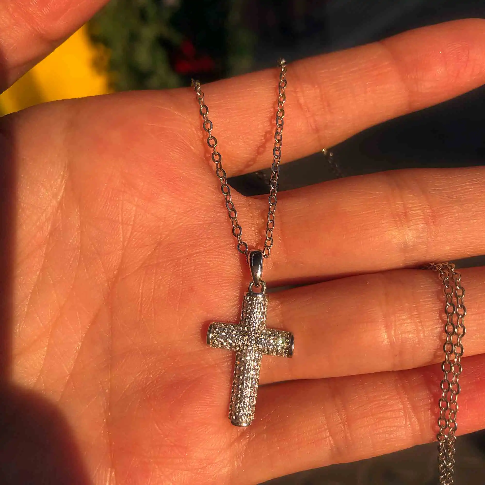 2021 American New Faith Silver Chain Jewelry 18K Gold Plated Cross Necklace, CZ Cuban Link Chain Cuban Link Chain
2021 American New Faith Silver Chain Jewelry 18K Gold Plated Cross Necklace, CZ Cuban Link Chain Cuban Link Chain