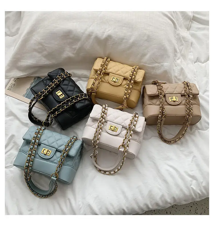 2020 New Ladies Street Fashion Quilted PU leather Handbags popular selling Bags Women Handbags Wholesale For All Seasons, Black, white, khaki,blue, yellow 5 colors
2020 New Ladies Street Fashion Quilted PU leather Handbags popular selling Bags Women Handbags Wholesale For All Seasons, Black, white, khaki,blue, yellow 5 colors