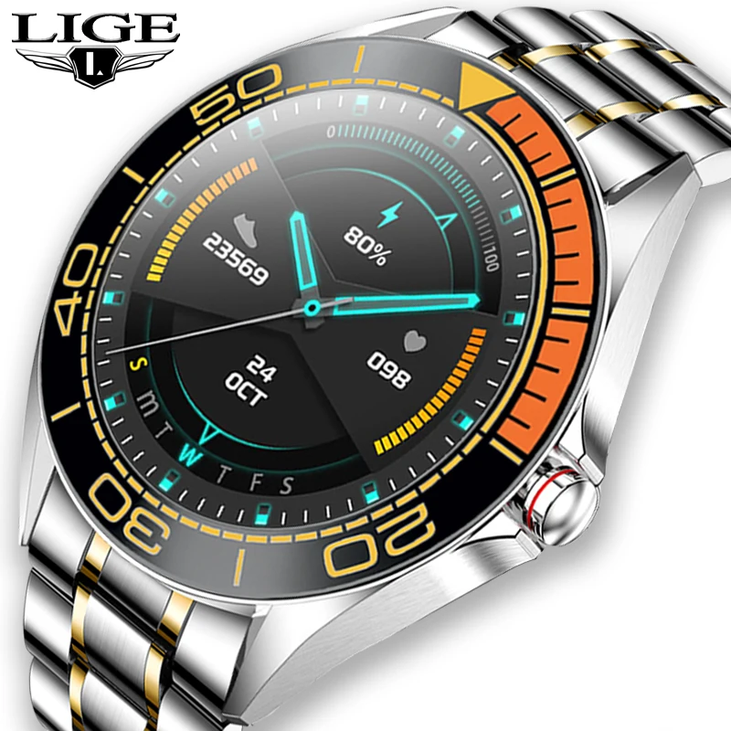 LIGE New Luxury Steel Smart Watches Men smartwatch Waterproof Sport Fitness Watch Man for Android ios smart bracelet
LIGE New Luxury Steel Smart Watches Men smartwatch Waterproof Sport Fitness Watch Man for Android ios smart bracelet