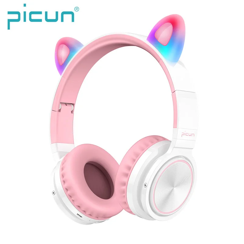 Picun Lucky Cat Cute Girls Colorful Lighting LED Bluetooth Wireless Cat Ear Headphone
Picun Lucky Cat Cute Girls Colorful Lighting LED Bluetooth Wireless Cat Ear Headphone