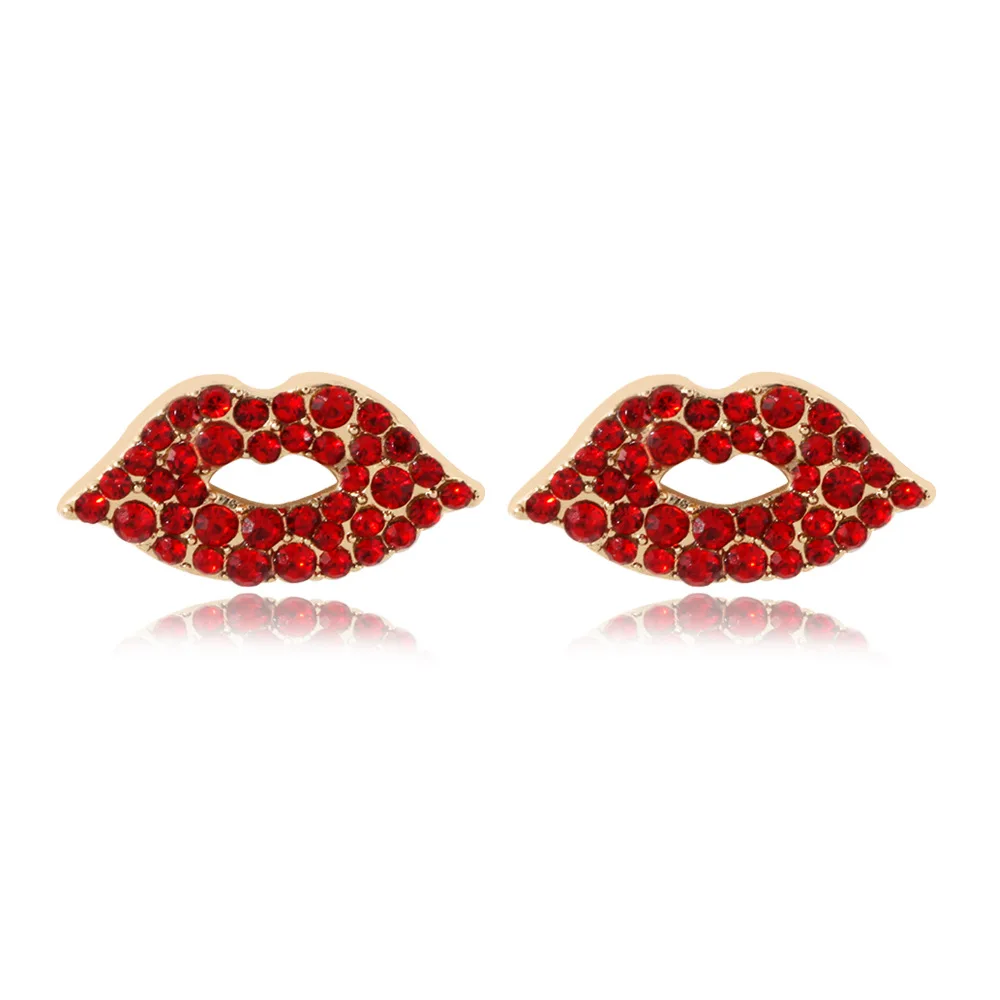Fashionable Sparkling Sexy Lip Kiss Stud Earrings Crystal Embellished Novelty Earrings for Girls and Women, Red
Fashionable Sparkling Sexy Lip Kiss Stud Earrings Crystal Embellished Novelty Earrings for Girls and Women, Red