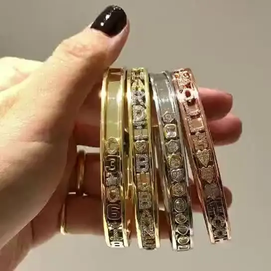 14K gold plated 925 sterling silver custom charm bangle bracelet designer charms bracelets & bangles, Rose gold, silver, gold, black
14K gold plated 925 sterling silver custom charm bangle bracelet designer charms bracelets & bangles, Rose gold, silver, gold, black