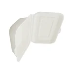 7 5 inch microwavable compostable food container biodegradable square food lunch boxes