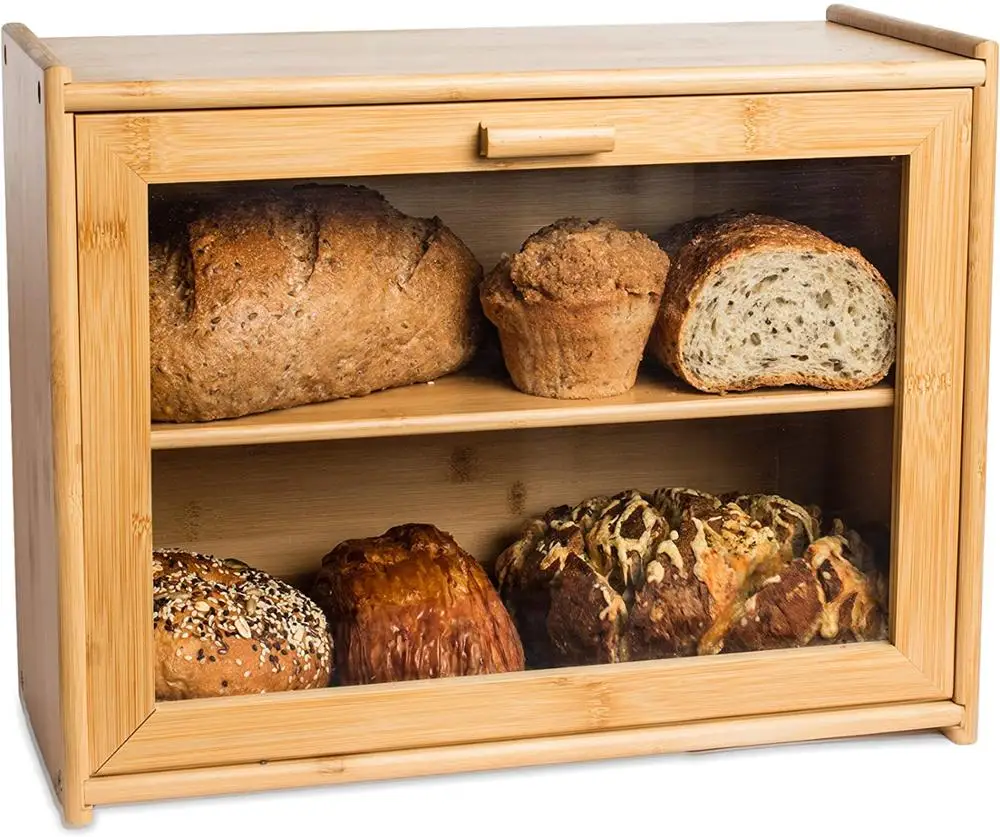 Anti Dust Clean Front Bread Box Organizer,large natural bamboo fiber bread box,Two layers Natural Bamboo Bread Box Kitchen
Anti Dust Clean Front Bread Box Organizer,large natural bamboo fiber bread box,Two layers Natural Bamboo Bread Box Kitchen