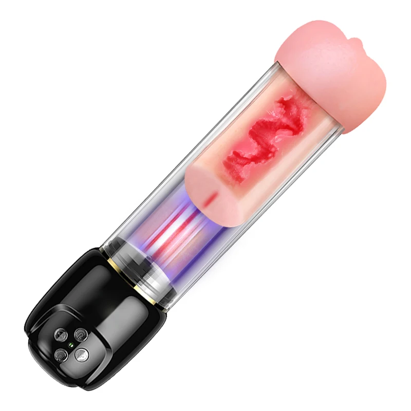 2 in 1 Männlichen Masturbator Tasse Penis Pumpe Erweiterung Erektion Sex Spielzeug für Männer Künstliche Vagina Mädchen Schrei Sex Produkt