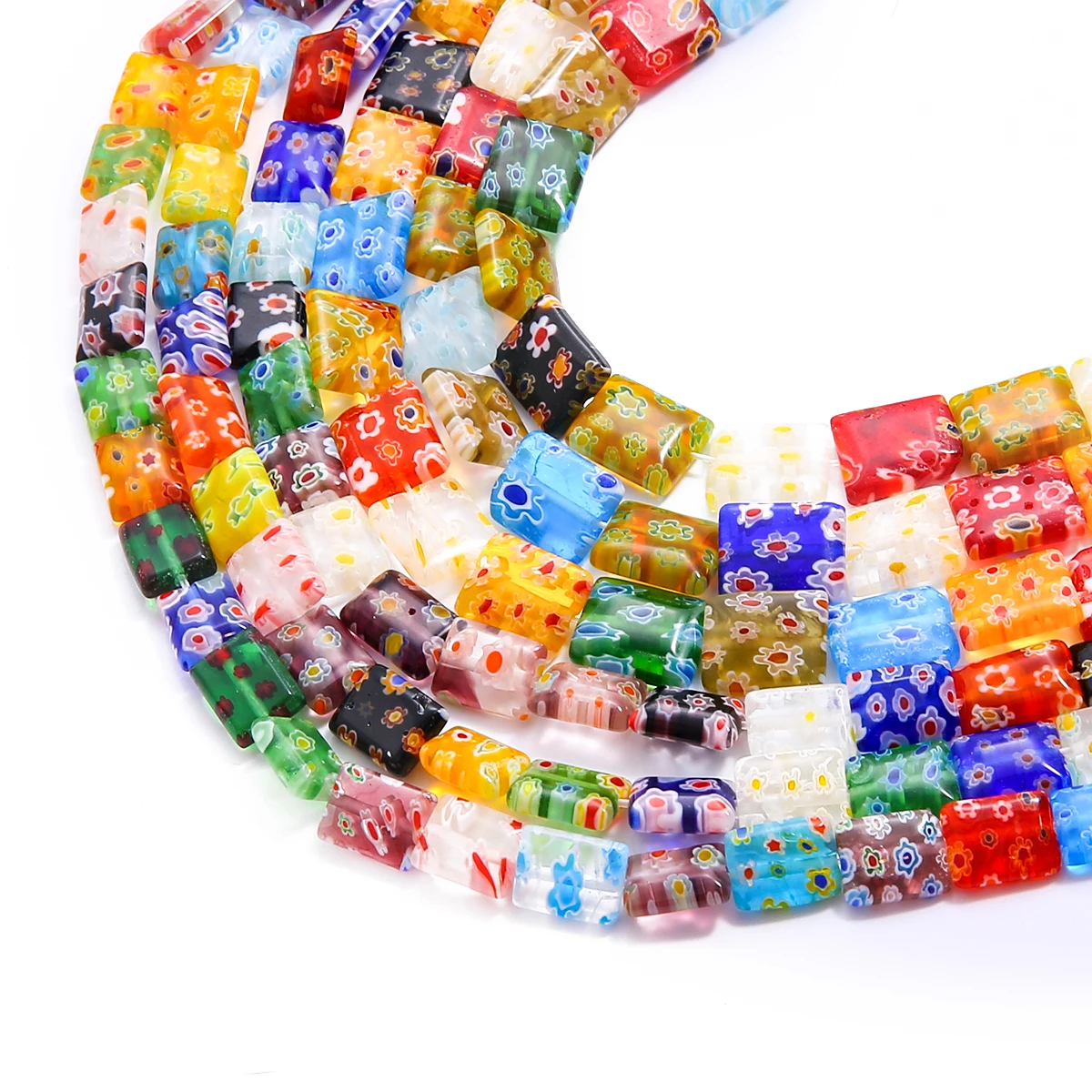 Mixed Colors Flat Rectangle Flower Patterns Millefiori Glass Lampwork Loose Crafts Beads for Necklace Bracelet Earring Making
Mixed Colors Flat Rectangle Flower Patterns Millefiori Glass Lampwork Loose Crafts Beads for Necklace Bracelet Earring Making