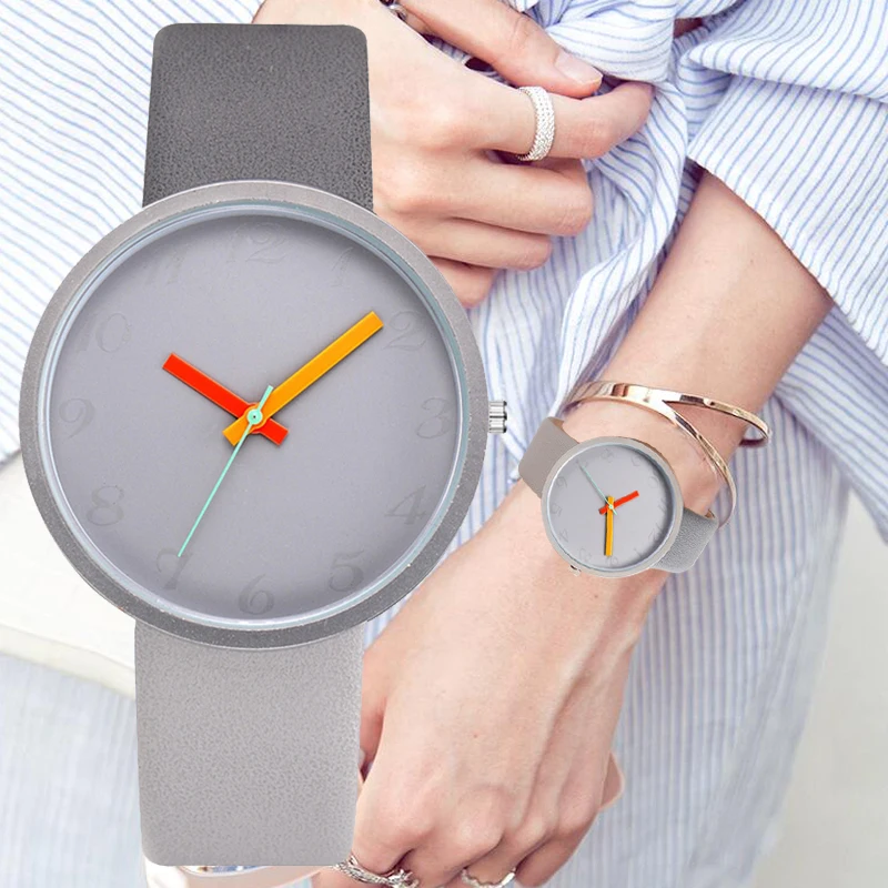 Gray Contrast Leather Quartz Women Men Watches Lovers Unisex Casual Ladies Wrist Watch Clock Relogio Feminino
Gray Contrast Leather Quartz Women Men Watches Lovers Unisex Casual Ladies Wrist Watch Clock Relogio Feminino
