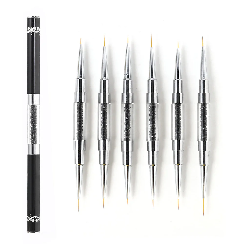 New Double-end Nail Liner Painting Brush Drawing Pen Manicure Art Tool Pull Wire Phototherapy Flower Metal Pen, Pink
New Double-end Nail Liner Painting Brush Drawing Pen Manicure Art Tool Pull Wire Phototherapy Flower Metal Pen, Pink
