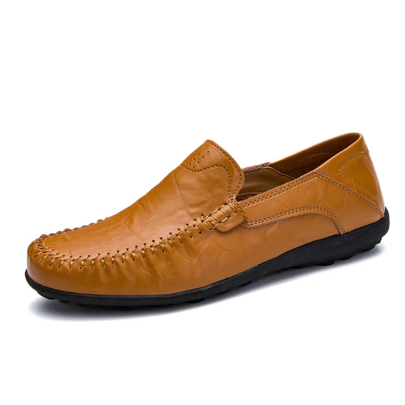 2021 New design style wholesale fashion lazy leather soft sole men's casual shoes, Black
2021 New design style wholesale fashion lazy leather soft sole men's casual shoes, Black