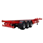 2 3 axles chassis semi truck trailer 20ft 40ft skeleton container semi trailer