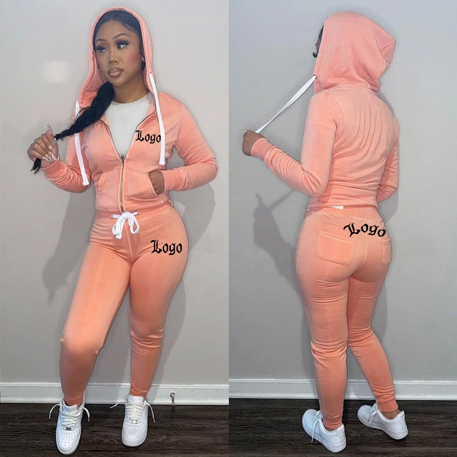custom logo Women full zip up hoodie Joggers Sweatpants and Hoodie set cotton Tracksuit Women Two Piece Pants Set jogging suits
custom logo Women full zip up hoodie Joggers Sweatpants and Hoodie set cotton Tracksuit Women Two Piece Pants Set jogging suits