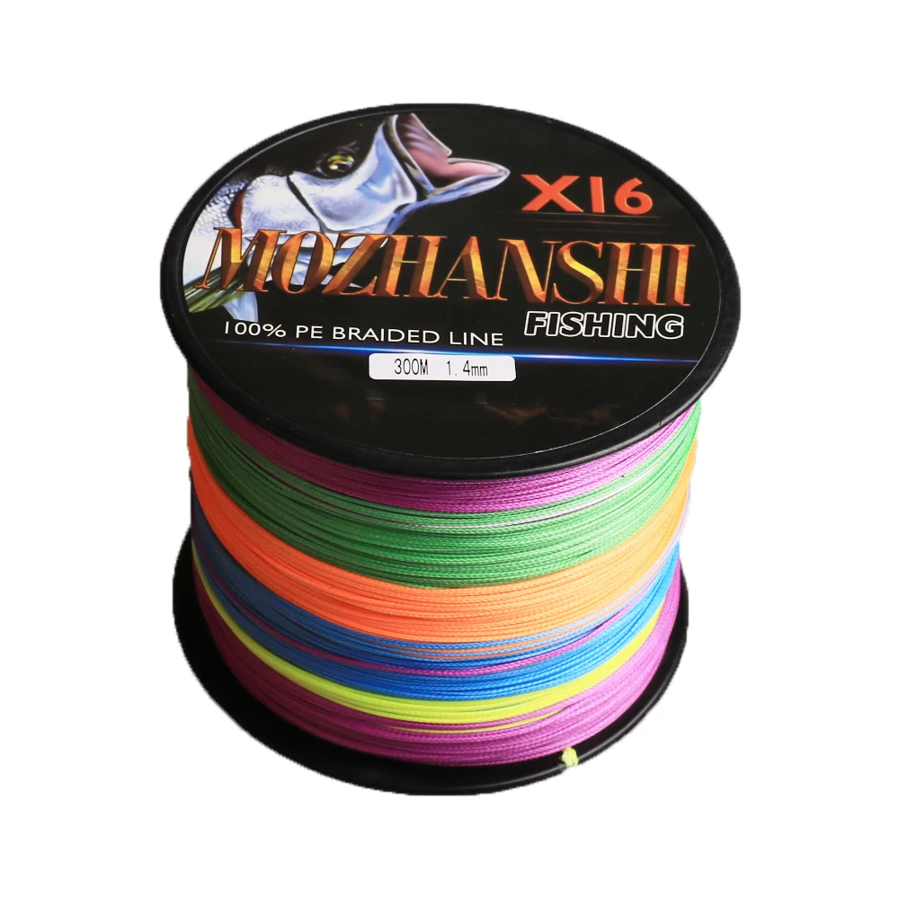 DORISEA MOZHANSHI 16 Strands 100M-2000M Super Strong 0.16MM-2.5MM 100% PE Braided Multifilament Fishing Line, Black,blue,green,yellow,white,red,grey, multicolor and so on