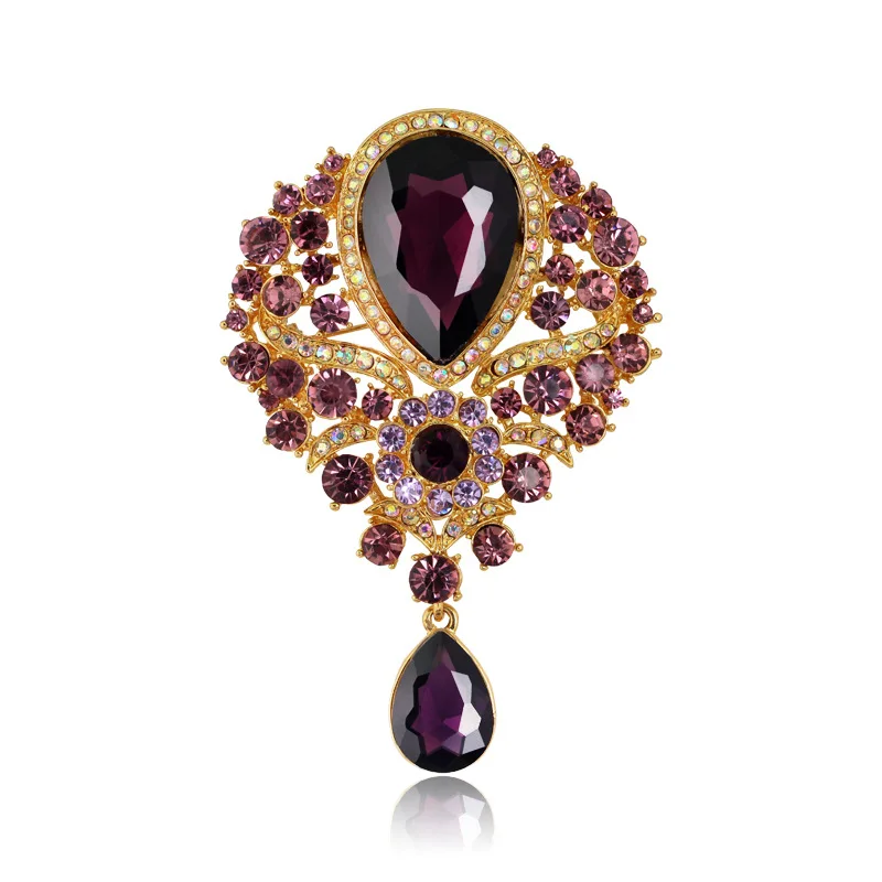 Big Size Colorful Multicolor Water Drop Crystal Vintage Brooch Elegant Brooch Rhinestone Jewelry Brooches for Women Accessories
Big Size Colorful Multicolor Water Drop Crystal Vintage Brooch Elegant Brooch Rhinestone Jewelry Brooches for Women Accessories