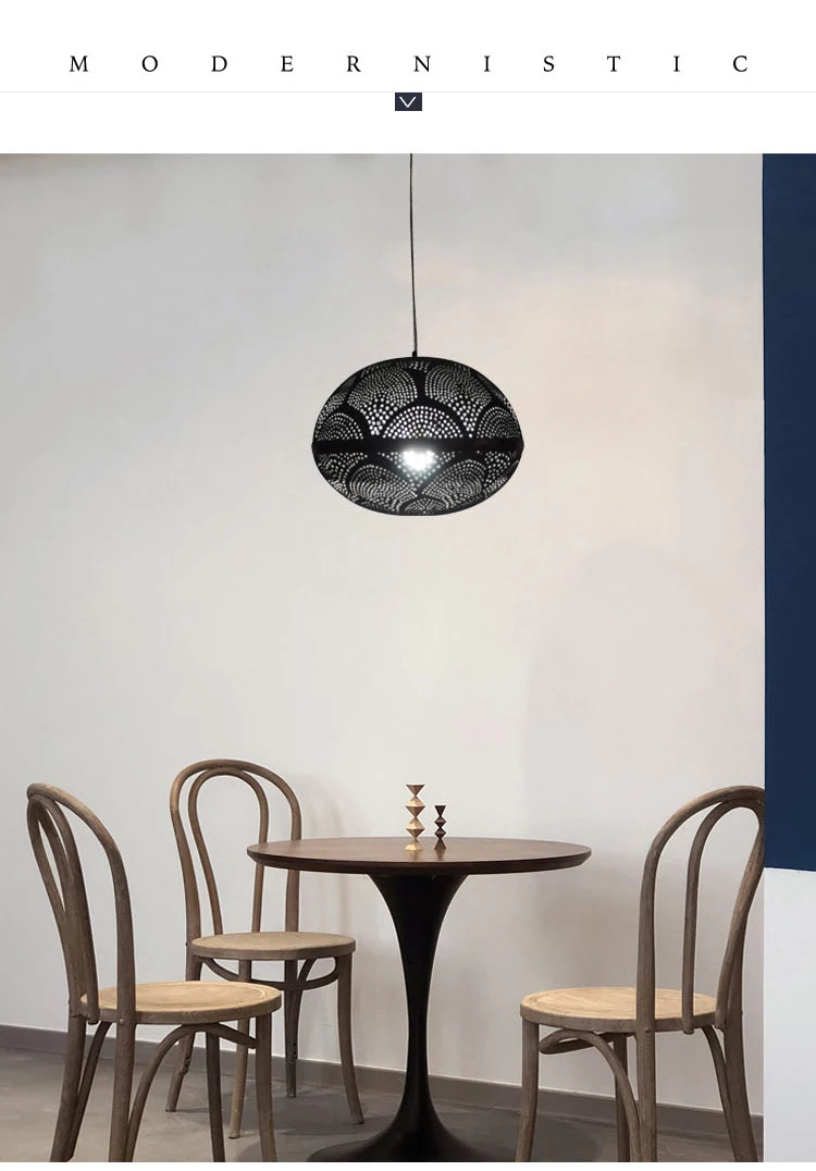 Factory direct black metal pendant light for dining room kitchen living room