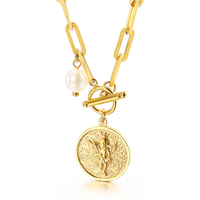 Beautiful Stainless Steel Beads Necklace Jewelry Link Chain Coin Pendant Necklace Gold Plated, Silver/gold
Beautiful Stainless Steel Beads Necklace Jewelry Link Chain Coin Pendant Necklace Gold Plated, Silver/gold