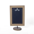 Antique Antique Black White Small Wood Standing Memo Drawing Chalk Board Sign