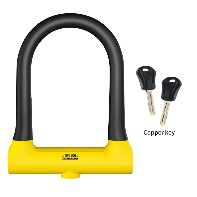 PHOENIX High Security Bicycle U Lock Household U lock Anti Theft Bike Lock With Key, Black&yellow
PHOENIX High Security Bicycle U Lock Household U lock Anti Theft Bike Lock With Key, Black&yellow