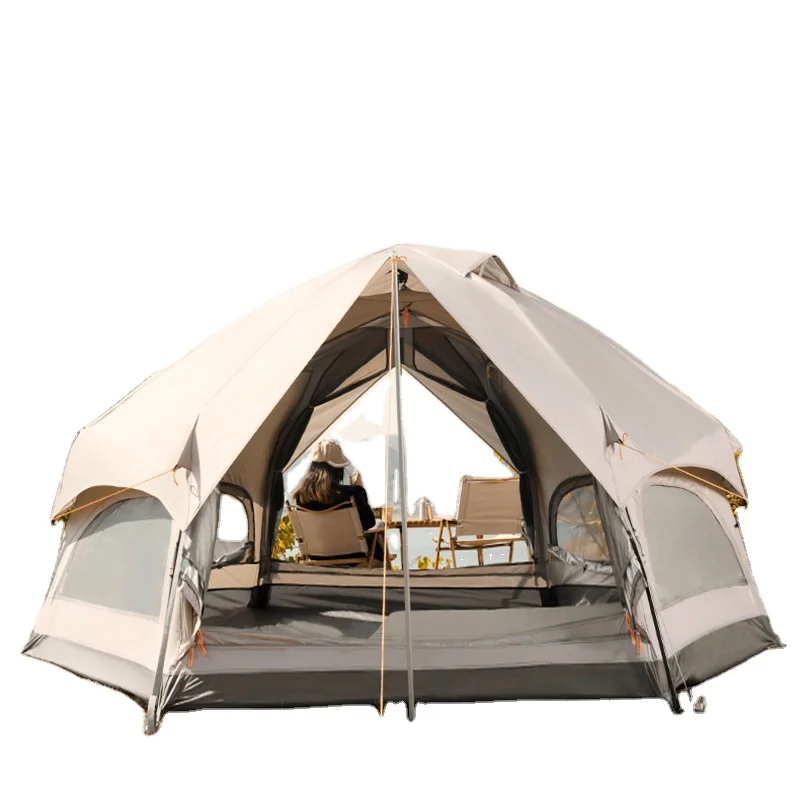 Luxury automatic pop up tent waterproof outdoor double layer mushroom glamping tent large family camping tent
Luxury automatic pop up tent waterproof outdoor double layer mushroom glamping tent large family camping tent
