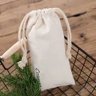 eco friendly custom canvas Drawstring gift cosmetic brush sets Bags