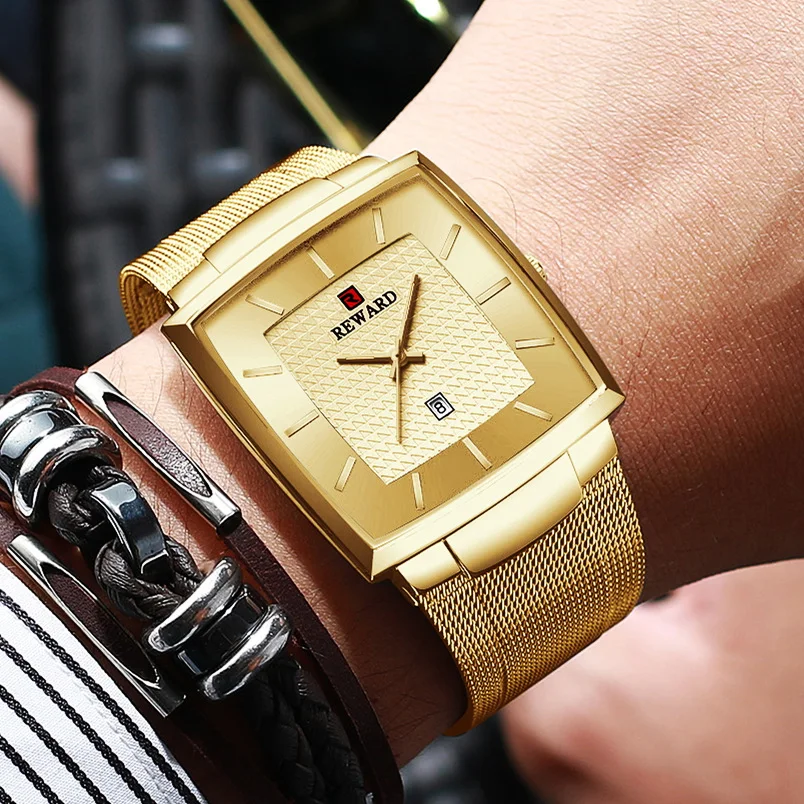 Reward New Minimalism waterproof chronograph men Quartz square watch Custom logo luxury man wrist watch clock Timepiece
Reward New Minimalism waterproof chronograph men Quartz square watch Custom logo luxury man wrist watch clock Timepiece