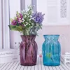 candle vase glass two colored blue tall flower glass vase