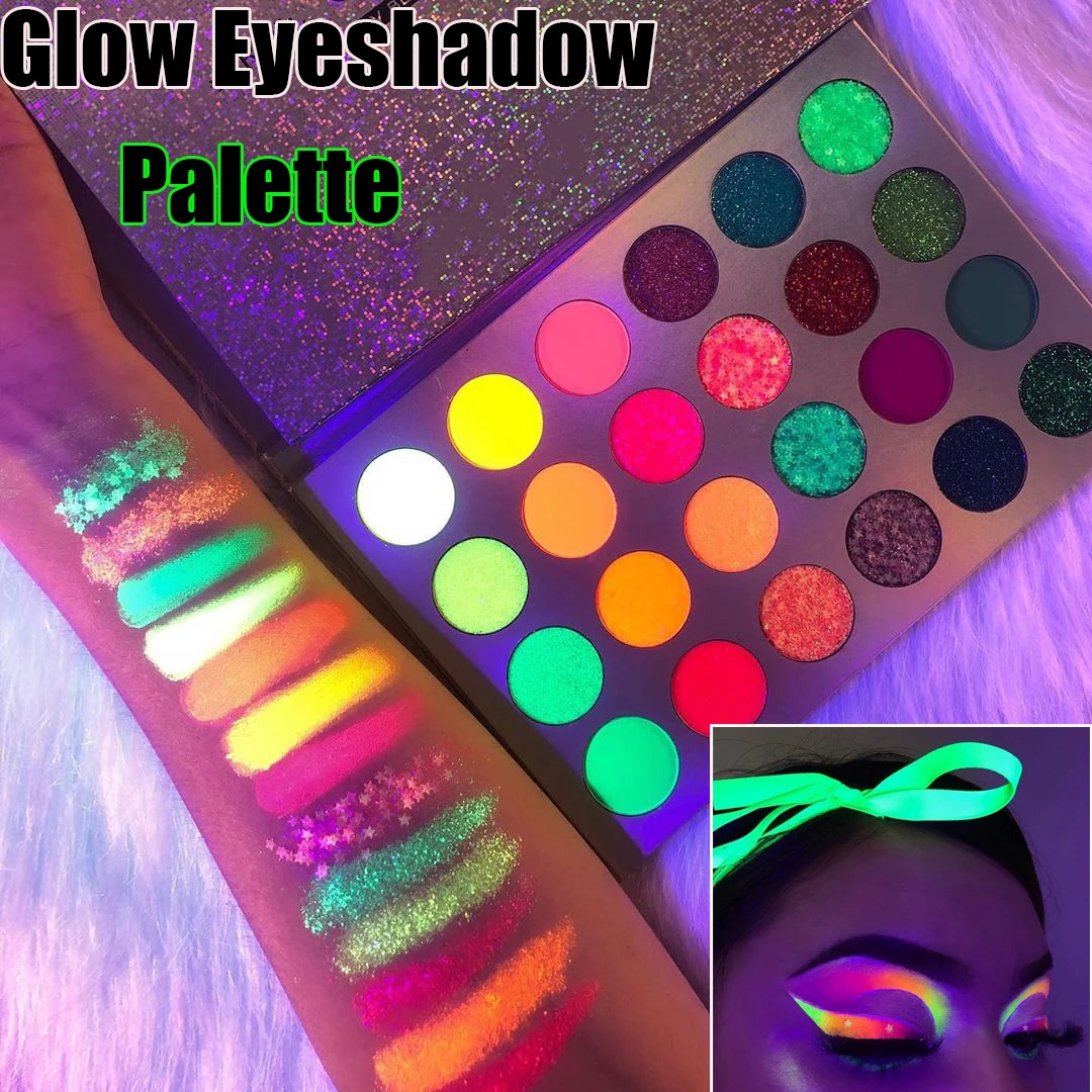 Hot Selling popular 24 colors night UV glow neon pigment eyeshadow makeup palette private label
Hot Selling popular 24 colors night UV glow neon pigment eyeshadow makeup palette private label