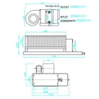 fp-51 2 pipe 60 hertz cooling heating ducted/ceiling central air conditioner fcu fan coil unit