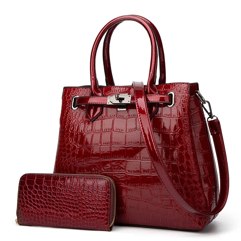 Pattern Patent Leather Woman 2021 New Two Piece Suit Portable One Shoulder Crossbody Bag Female Wholesale Factory Handbag
Pattern Patent Leather Woman 2021 New Two Piece Suit Portable One Shoulder Crossbody Bag Female Wholesale Factory Handbag