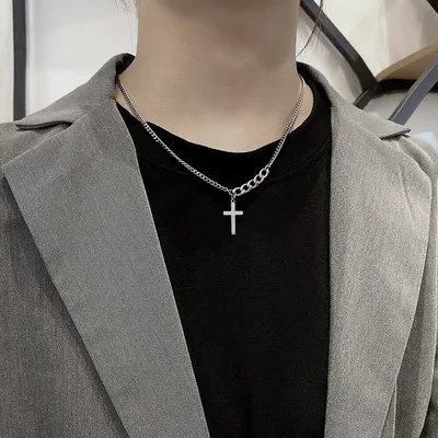 Ins Trendy Jewelry Titanium Steel Link Chain Cross Pendant Necklace Irregular Cuban Chain Cross Necklace For Punk Women Men
Ins Trendy Jewelry Titanium Steel Link Chain Cross Pendant Necklace Irregular Cuban Chain Cross Necklace For Punk Women Men