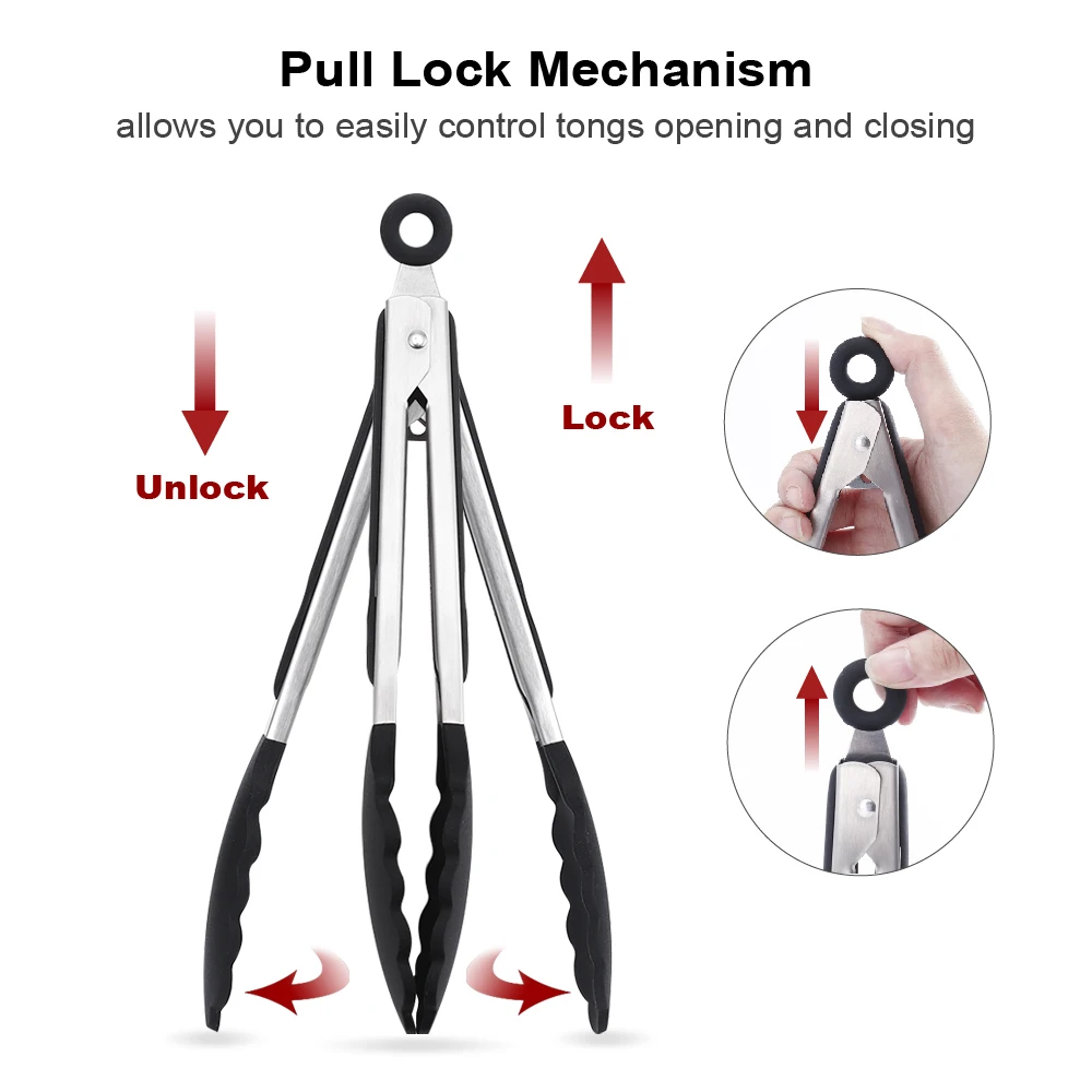 food tongs with lock