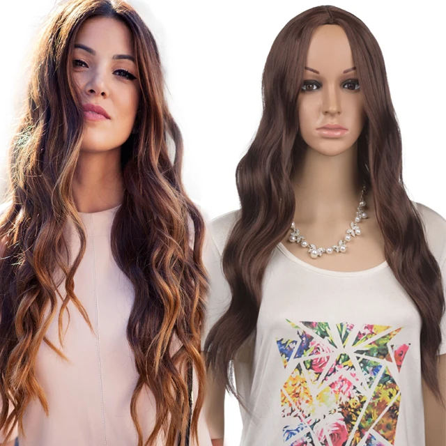 Hot Selling Ombre Brown Dark Blonde Long Wavy Middle Part Hair Wig Cosplay Natural Heat Resistant Synthetic Wig for Women, Photo color
Hot Selling Ombre Brown Dark Blonde Long Wavy Middle Part Hair Wig Cosplay Natural Heat Resistant Synthetic Wig for Women, Photo color