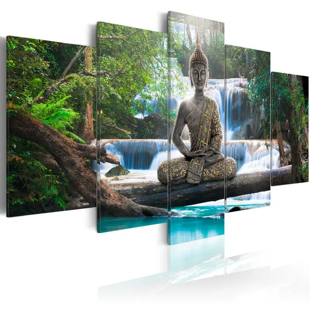 Decorative Abstract Buddha Home Decoration Waterfall Custom 5 Panel Printer Living Room Wall Portrait Canvas Oil Painting
Decorative Abstract Buddha Home Decoration Waterfall Custom 5 Panel Printer Living Room Wall Portrait Canvas Oil Painting