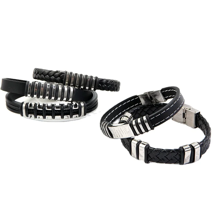 Custom Stainless Steel Leather Cuff Wrapped Bracelet Jewelry 2021 fashion Women Leather Bracelet Men Leather Bracelet for Lady
Custom Stainless Steel Leather Cuff Wrapped Bracelet Jewelry 2021 fashion Women Leather Bracelet Men Leather Bracelet for Lady