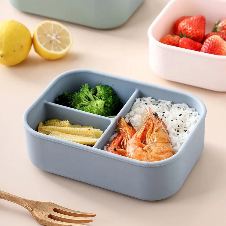 High Quality Rectangle Interval Food Storage Bento Box Microwave Silicone Seal Ring Lunch Box With Silicone Lid, Customized color
High Quality Rectangle Interval Food Storage Bento Box Microwave Silicone Seal Ring Lunch Box With Silicone Lid, Customized color
