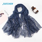 Spring Autumn Thin Solid Color Polyester Scarf Plain Color Summer Sun Screen Scarves Shawls Womens Long Scarves