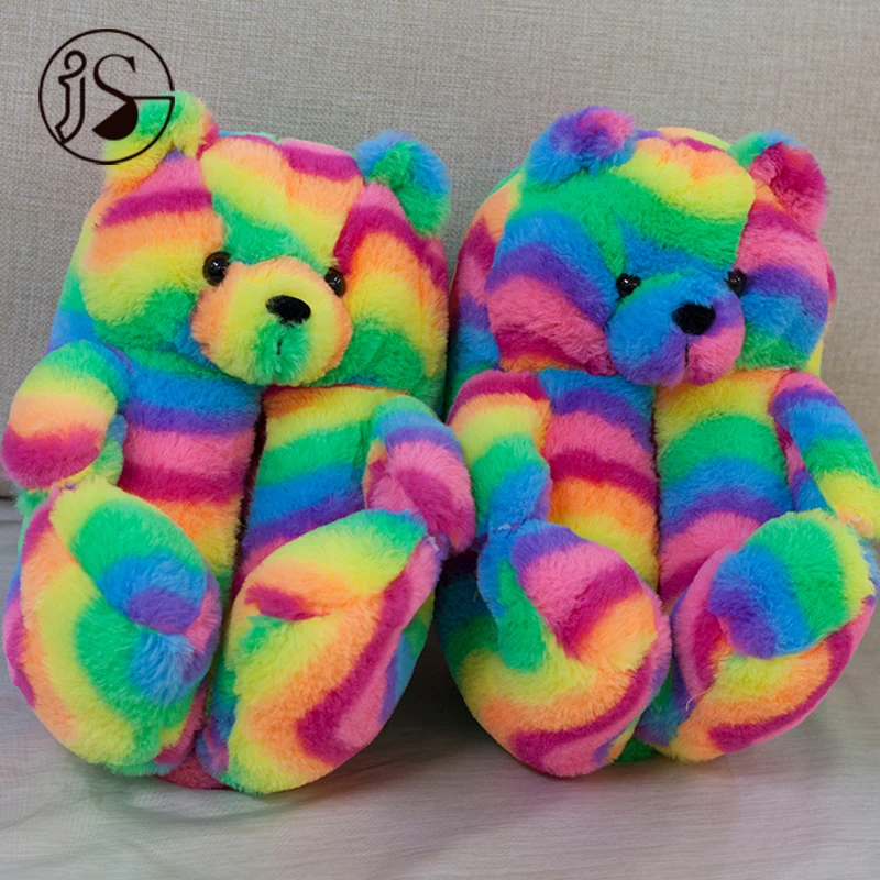 Hot selling New design colorful plush teddy bear slides Lovely women indoor teddy bear slippers Custom soft warm women slippers, Picture
Hot selling New design colorful plush teddy bear slides Lovely women indoor teddy bear slippers Custom soft warm women slippers, Picture