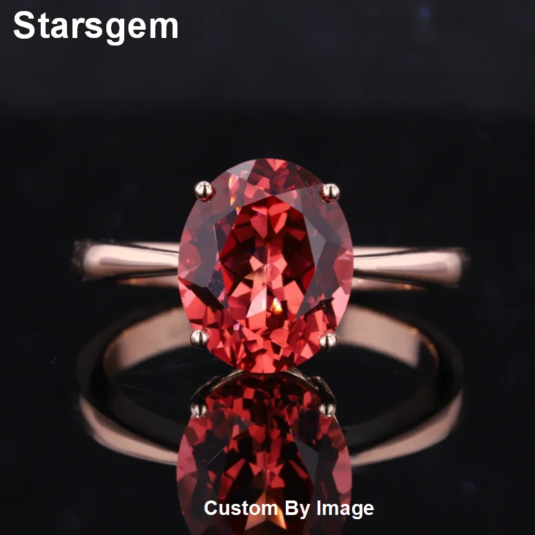 Starsgem 9K Solid Gold Solitaire Diamond Rings Oval Shape Padparadscha Sapphire engagement Ring
Starsgem 9K Solid Gold Solitaire Diamond Rings Oval Shape Padparadscha Sapphire engagement Ring