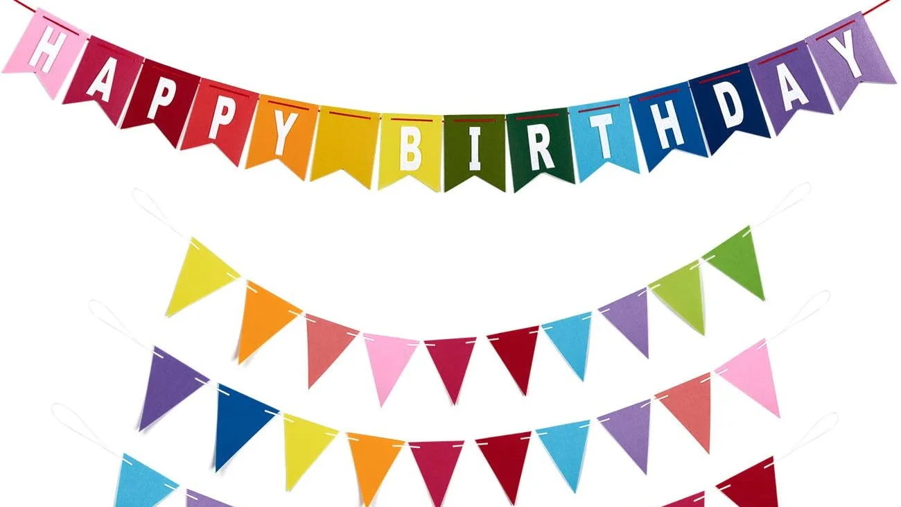 happy birthday felt banner felt hanging flags birthday banner