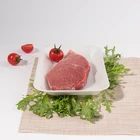 Rectangle plastic food storage container disposable food plate film packaging For supermarkets