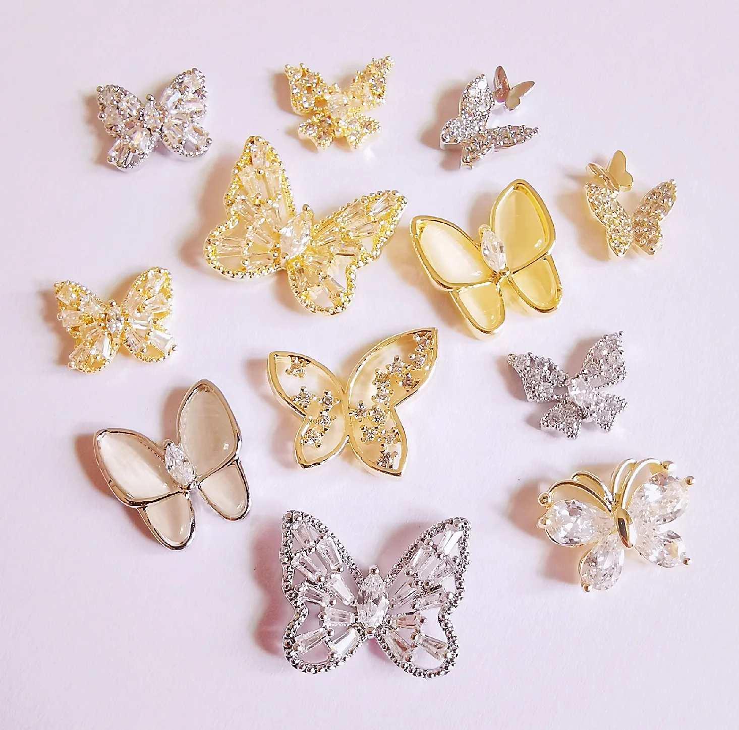 2021 New 3D Nail Art Gold Butterfly Jewelry Alloy Zircon Diamond Nail Art Zircon Charms
2021 New 3D Nail Art Gold Butterfly Jewelry Alloy Zircon Diamond Nail Art Zircon Charms