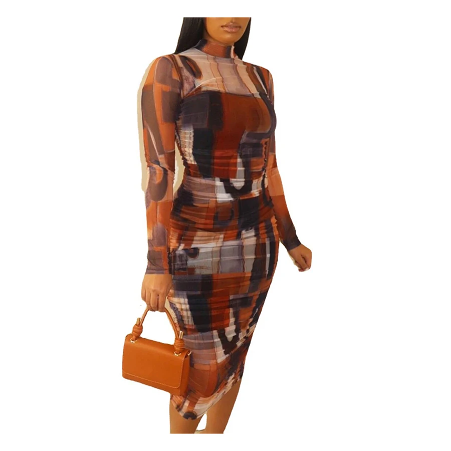 Foma TB5242 women clothing long sleeve personalized printed sexy bodycon dresses 5XL plus size midi dress, As picture
Foma TB5242 women clothing long sleeve personalized printed sexy bodycon dresses 5XL plus size midi dress, As picture
