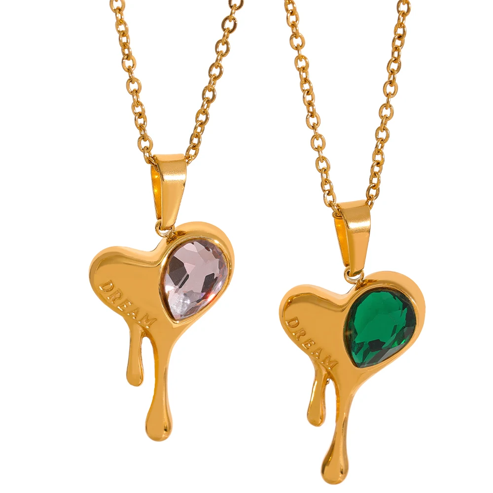 JINYOU 1012 Creative Chic Heart Cubic Zirconia Stainless Steel Necklace Charm Gold Color Temperament Trendy Fashion Jewelry
JINYOU 1012 Creative Chic Heart Cubic Zirconia Stainless Steel Necklace Charm Gold Color Temperament Trendy Fashion Jewelry