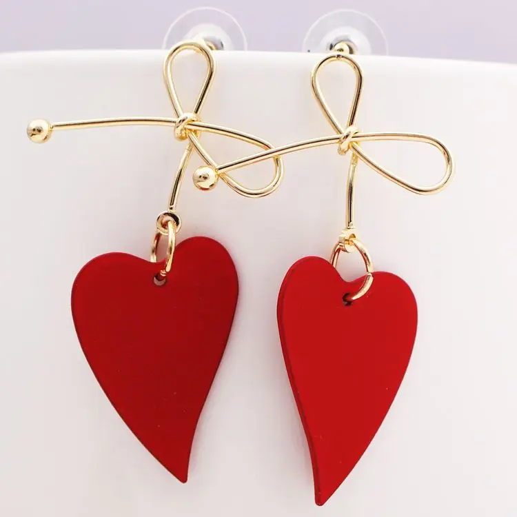 Women Fashion geometric heart shaped drop earrings bow tie earring Irregular Korean Jewelry
Women Fashion geometric heart shaped drop earrings bow tie earring Irregular Korean Jewelry