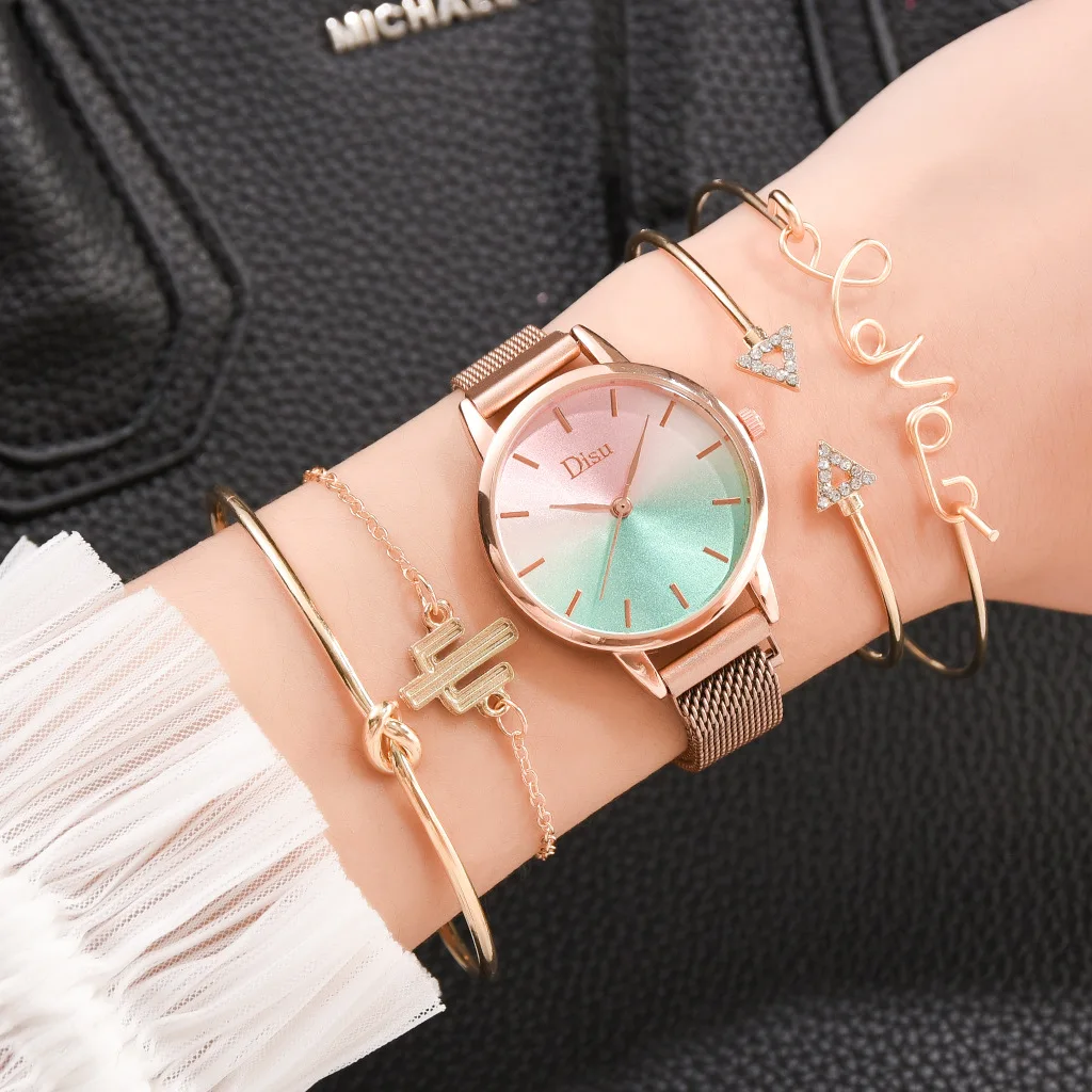 New alloy mesh belt set quartz watch ladies fashion watch Student Gift Christmas
New alloy mesh belt set quartz watch ladies fashion watch Student Gift Christmas
