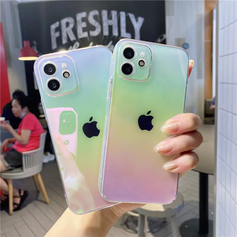 HOCAYU Gradient Rainbow Phone Case For iPhone 12 11 Pro Max X XR XS Max Glossy Mirror Transparent Hard PC Back Cover, As picture
HOCAYU Gradient Rainbow Phone Case For iPhone 12 11 Pro Max X XR XS Max Glossy Mirror Transparent Hard PC Back Cover, As picture