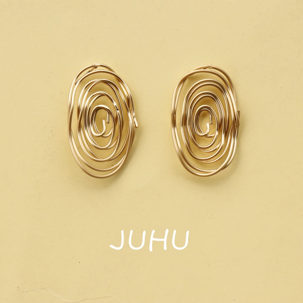 European and American Simple Fashion Metal Oval Geometry Wild Irregular Earrings for Women Jewelry, Colorful 
European and American Simple Fashion Metal Oval Geometry Wild Irregular Earrings for Women Jewelry, Colorful
