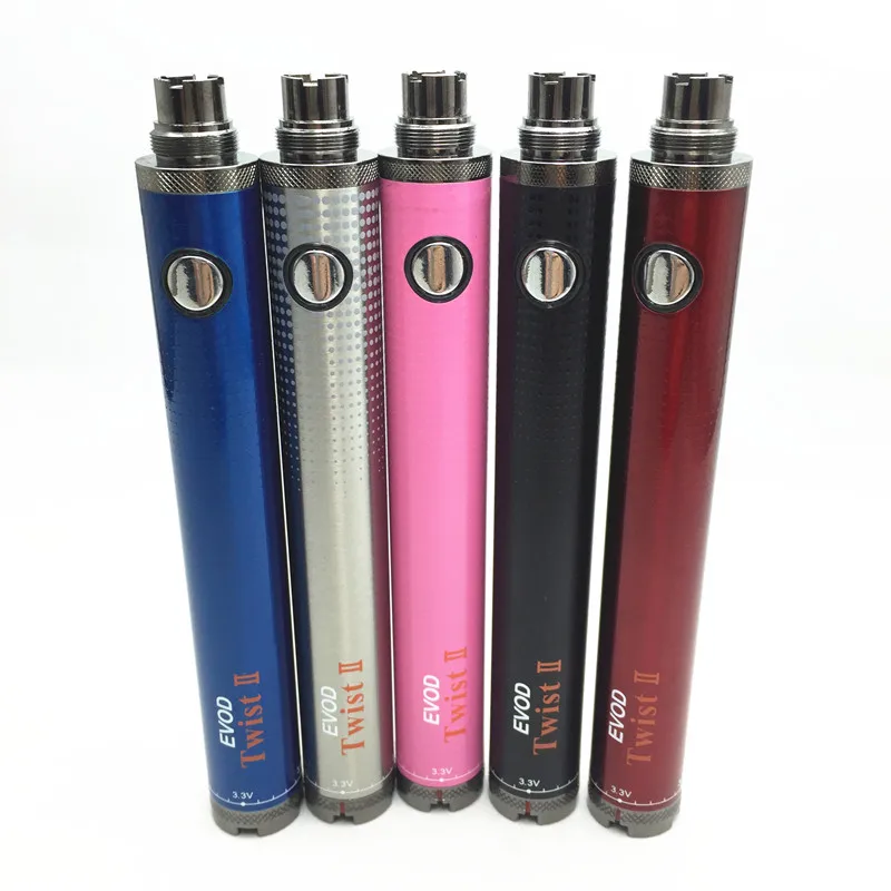 EVOD Twist 2 1600mah battery EVOD Twist battery adjustable Voltage Battery 3.3-4.8V, Black,blue,green,silver,white
EVOD Twist 2 1600mah battery EVOD Twist battery adjustable Voltage Battery 3.3-4.8V, Black,blue,green,silver,white