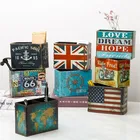 Factory direct hot sale office stationery decorative desktop organizer leather pen holder