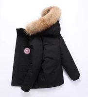 

Outdoor wear canada style wholesale winter quilted goose down coat fur hood thick men down jacket goose